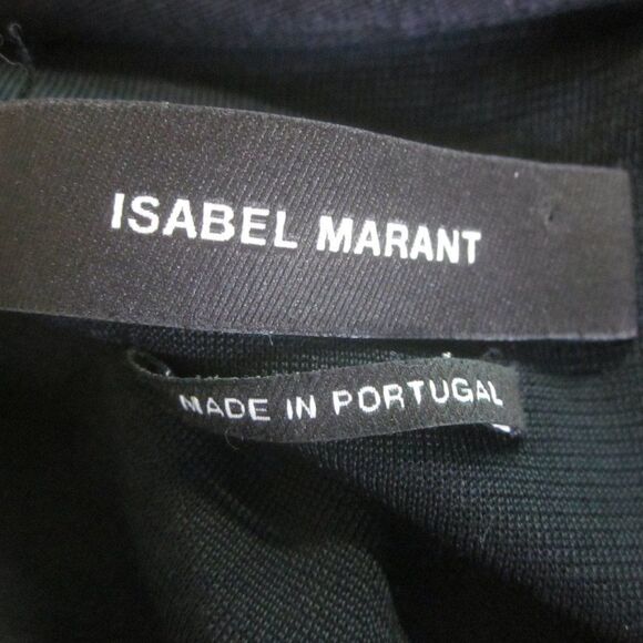 Isabel Marant Womens Size 42 Black Midi Sheath Dress of Mixed Materials Fits M - Picture 3 of 12